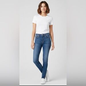 Re/Done Originals Button Fly High Rise Ankle Crop Jeans Size 24